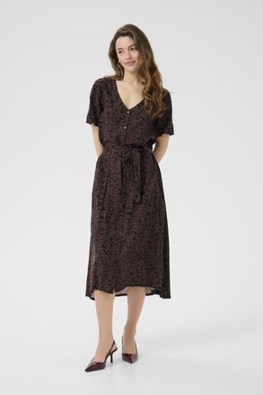Kaffe Jurk KAbeathe A-shape black brown