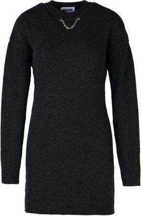 Moschino Dark Grey Wool Blend Dress
