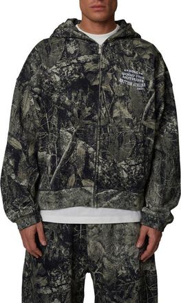 Good For Nothing Boxy-Fit Zipped Icarus Hoodie in Green at Nordstrom, Size Xx-Large