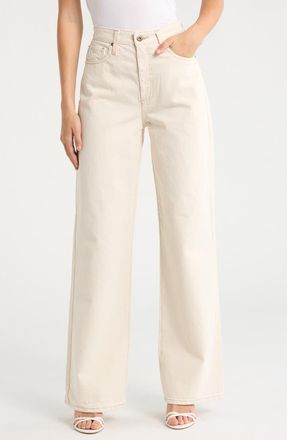 AG - Adriano Goldschmied Kora High Waist Wide Leg Jeans in Pale Oak at Nordstrom Rack, Size 30
