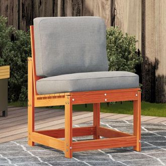 vidaXL Vidaxl - Silla De Jard&iacute;n Madera Maciza De Pino Marr&oacute;n Cera 50,5x55x77 Cm