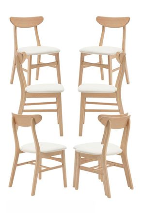 Regalos Miguel Sillas Comedor - Pack 6 Silla Zenit - Beige