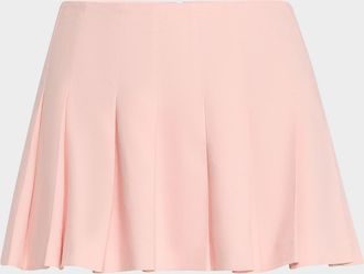 Alice & Olivia Carter Low-Rise Pleated Mini Skirt
