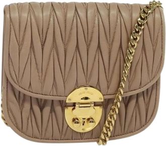 Miu Miu Pre-owned Mini Bags, female, Beige, Size: ONE SIZE Pre-owned Mini Shoulder Bag