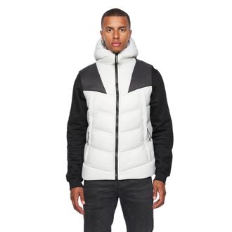 Duck and Cover Mens Winter RAYMAX Essentials Hooded Body Warmer Padded Zip Thru Gilet (M, Putty)