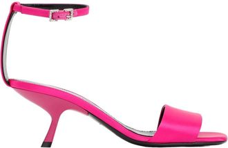 Sergio Rossi Magenta Sandalen - Dames - Sandalen met hakken - Roze - 36 EU - Leer - Schoenen