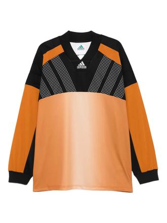 adidas panelled V-neck sweatshirt - men - Fabric - M - Orange