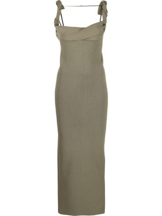 Jacquemus Jurk met vierkante hals - Groen
