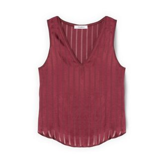 Motivi Sleeveless Tops - Dames - Tops zonder mouwen - Rood - XL - Satijn - Tops