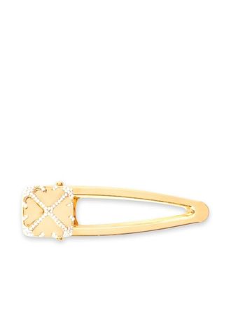 Off-white Arrow hair clip - women - glass/Brass - One Size - Gold