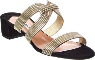 Aquazzura Escenia 35 Leather & Suede Sandal