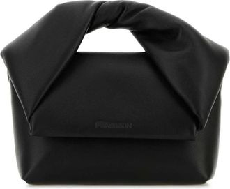 J.W.Anderson Leather Twist Handle Bag - Dames - Handtassen - Zwart - ONE Size - Leer - Tassen