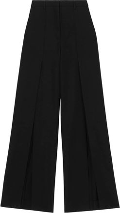 Burberry wool wide-leg trousers - women - Wool - 6 - Black