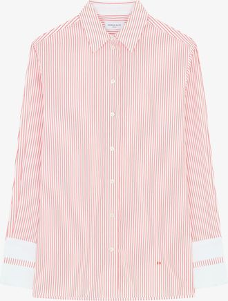 Serena Bute Striped Oversized Shirt 25 - Red/White