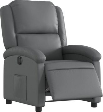 vidaXL Vidaxl - Sillón reclinable eléctrico de cuero sintético gris