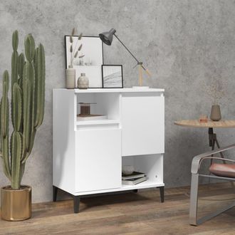vidaXL Aparador De Madera Contrachapada Blanco 60x35x70 Cm Vidaxl
