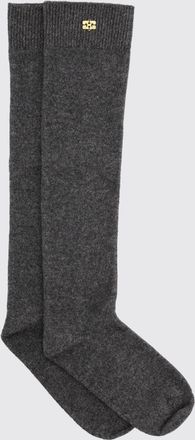 Ganni Socks GANNI Woman color Charcoal