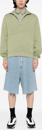 Maison Kitsuné Felpa con mezza zip - Verde