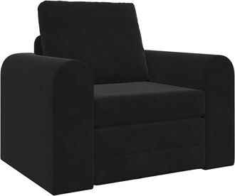 vidaXL Folding Sofa Bed Black 98 x 71 x 83 cm Velvet vidaXL
