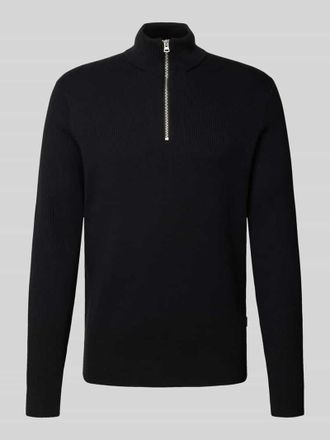 Only & Sons Regular Fit Strickpullover aus Baumwoll-Mix Modell PHIL in Black, Größe XXL
