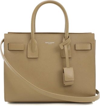Saint Laurent Beige Leather Tote Bag (Pre-Owned)
