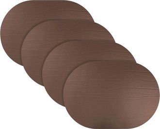 Fortessa Set Of 4 Strata Oval Leather Placemats