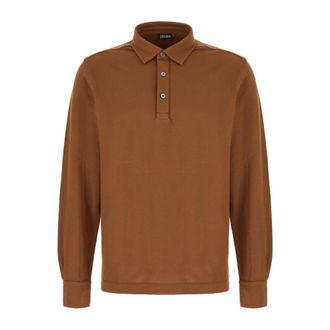 Ermenegildo Zegna Polo Shirts, male, Brown, Size: 2XL Piqu&eacute; Polo Shirt