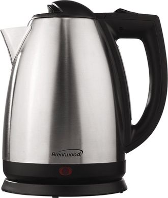Brentwood 2.0 L Stainless Steel Electric Cordless Tea Kettle 1000W (Brushed)