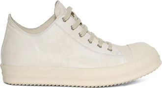 Rick Owens leather low sneakers - men - Calf Leather/Calf Leather/Rubber - 40 - White