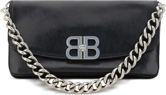 Balenciaga meduium BB Soft shoulder bag - women - Calf Leather - OS - Black