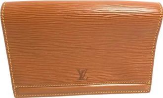 Louis Vuitton Tweedehands leren Louis Vuitton tassen - Dames - Vintage Clutch - Bruin - ONE Size - Vintage