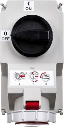 OEM Enchufe Fijo Con Interruptor 0-1 Grande 32a 5p 400v Ip67 /bloqueo Mec&aacute;nico/ 75252-6