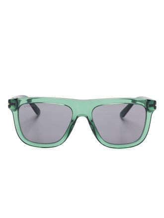 Gucci square-frame sunglasses - unisex - Acetate - 54 - Green