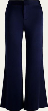 Alice & Olivia Shane Satin Wide-Leg Pants