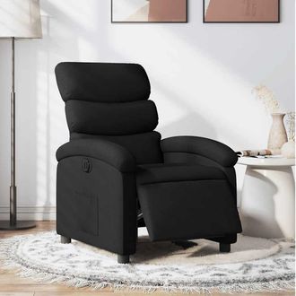 vidaXL Vidaxl - Sill&oacute;n Reclinable El&eacute;ctrico De Tela Negro