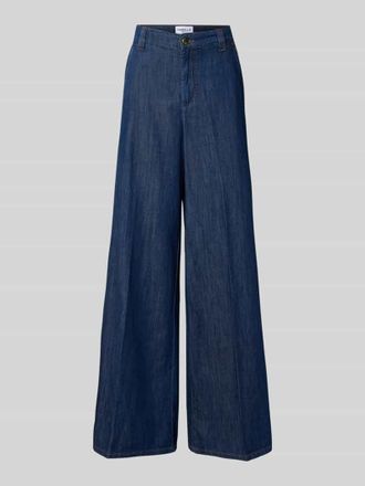 Marella Jeans mit weitem Bein und Ges&auml;&szlig;tasche in Dunkelblau, Gr&ouml;&szlig;e 34