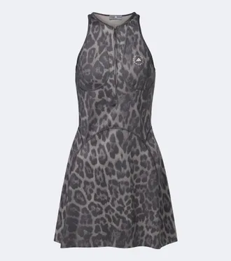 adidas by Stella McCartney Abito corto TruePurpose con stampa leopardata