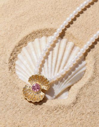 Oceanus Womens Shell Symphony Pearl Necklace