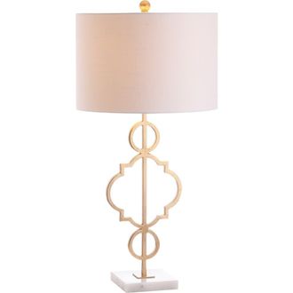 Jonathan Y Designs July 31 Modern Contemporary Metal LED Table Lamp, Gold Painting in Gold Painting/white at Nordstrom