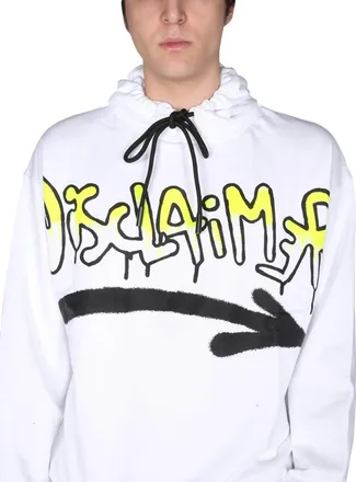 Disclaimer Logo-Print Cotton Sweatshirt - White