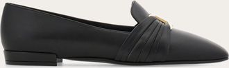 Ferragamo Donna Mocassino ornamento Gancini Nero Taglia 35.5