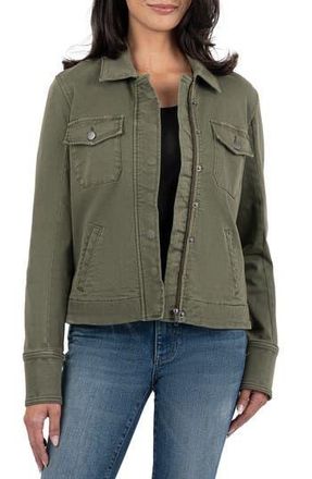 Kut from the Kloth Amanda Boxy Twill Jacket in Tree at Nordstrom Rack, Size Large