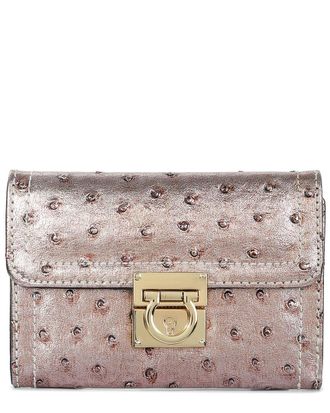Tiffany & Fred Classic Ostrich-Embossed Leather Wallet