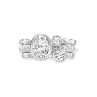 Dower & Hall Ice Twinkle Stacking Rings