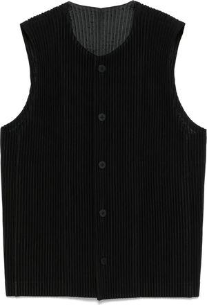 Homme Plissé Issey Miyake Gilet sartoriale Pleats 1 - Nero