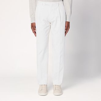 Santaniello White Corduroy Trousers