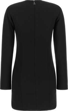 Rotate 3D Floral Cr&ecirc;pe Dress - Black