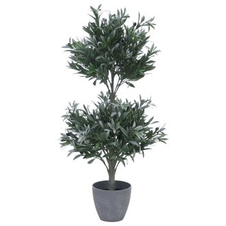 Hhg [nunca Usado] Olivo Artificial Hhg-053, Planta Decorativa, &Aacute;rbol Artificial, Para Exterior, Polietileno, 104 X 48 X 48 Cm