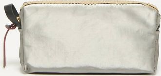 Jack Gomme Womens Blush Linen Pencil Case In Silver