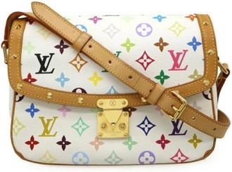 Louis Vuitton Tweedehands Canvas Louis Vuitton tassen - Dames - Vintage Schoudertas - Wit - ONE Size - Vintage